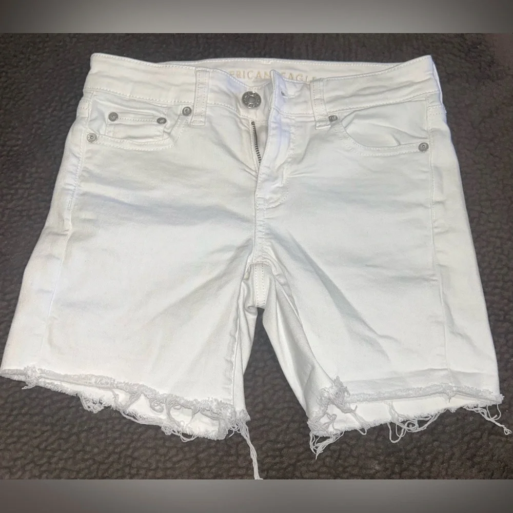 American Eagle Outfitters Women's White Denim Shorts